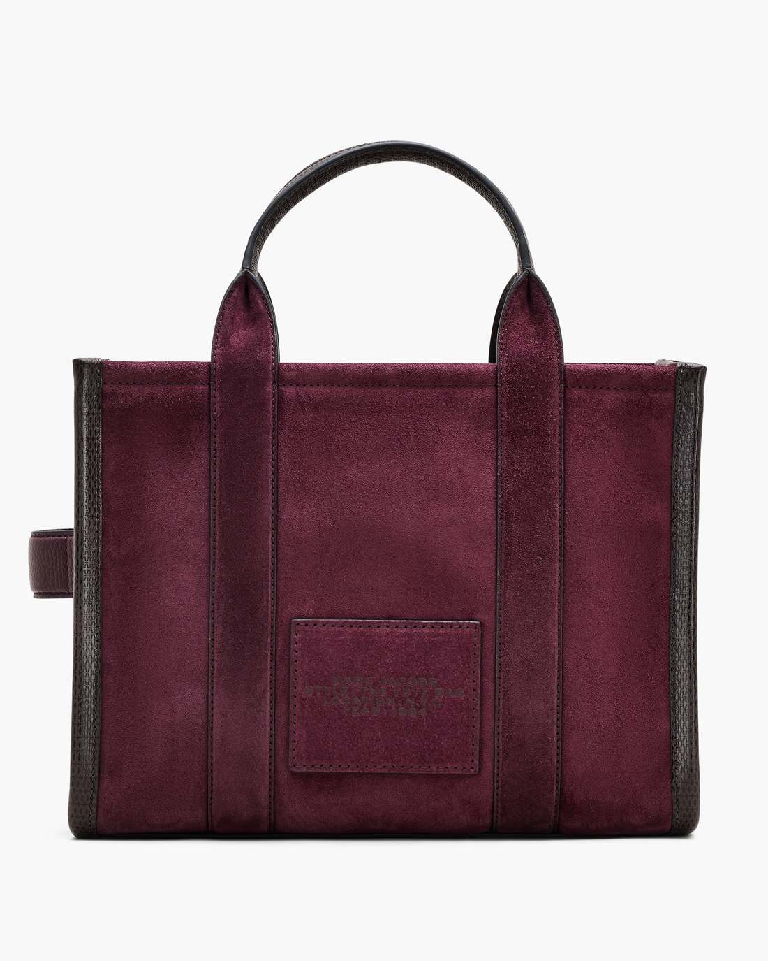 The Suede Medium Tote Bag Dark Plum Marc Jacobs