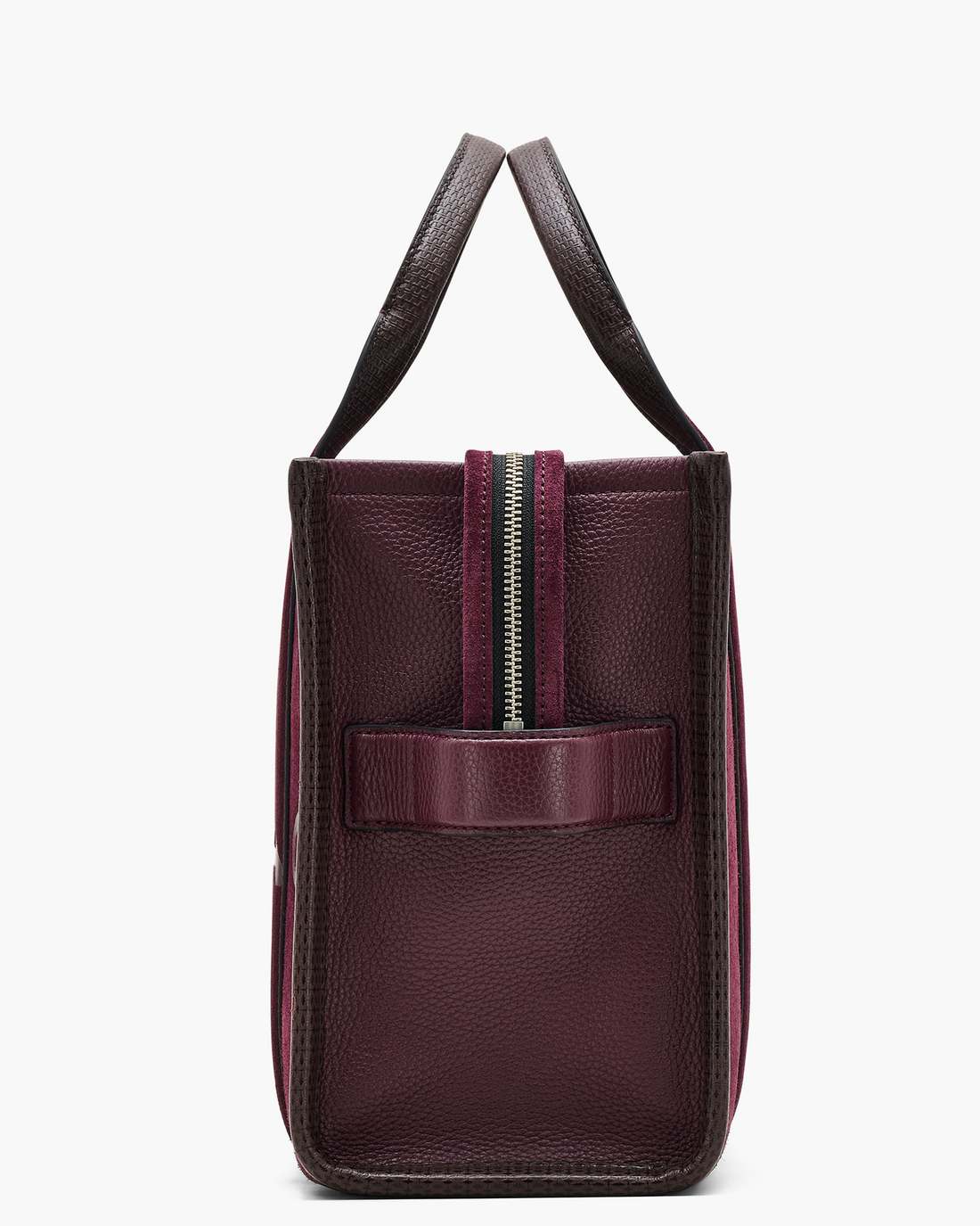 The Suede Medium Tote Bag Dark Plum Marc Jacobs