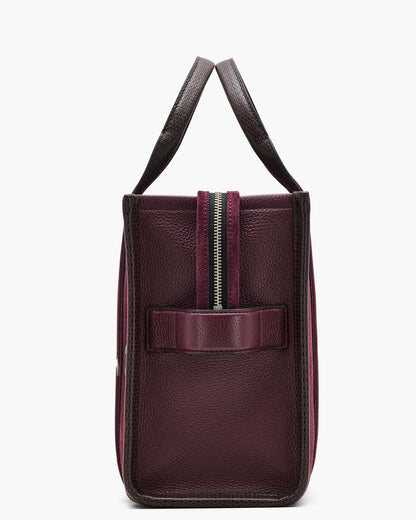 The Suede Medium Tote Bag Dark Plum Marc Jacobs
