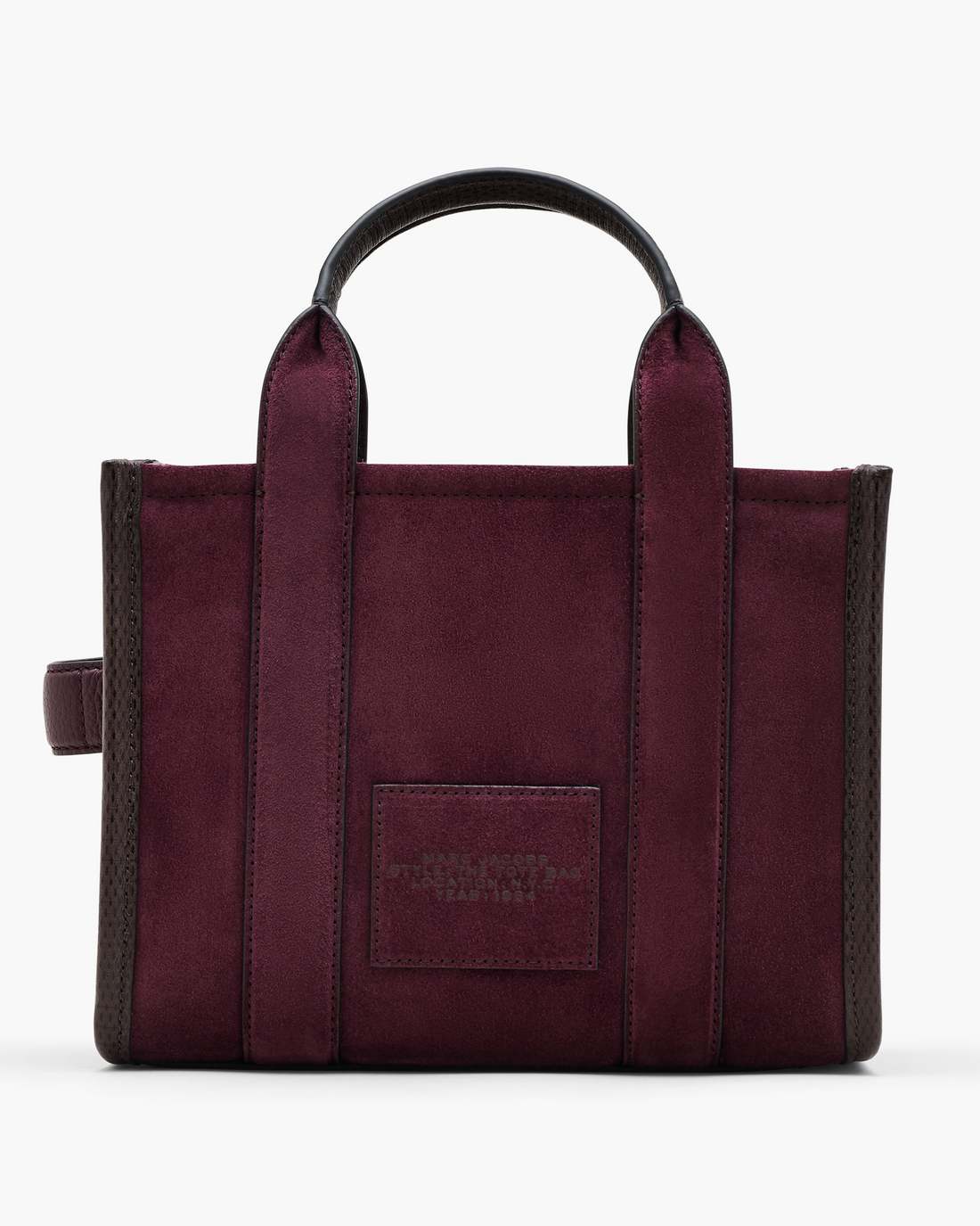 The Suede Small Tote Bag Dark Plum Marc Jacobs