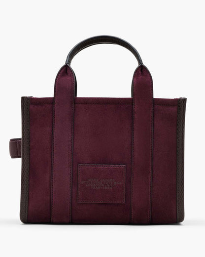 The Suede Small Tote Bag Dark Plum Marc Jacobs