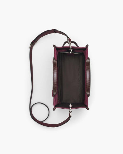 The Suede Small Tote Bag Dark Plum Marc Jacobs