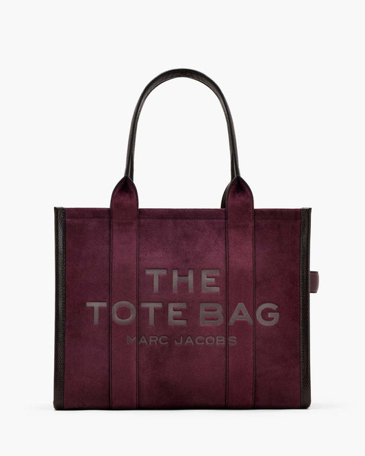 The Suede Large Tote Bag Dark Plum Marc Jacobs