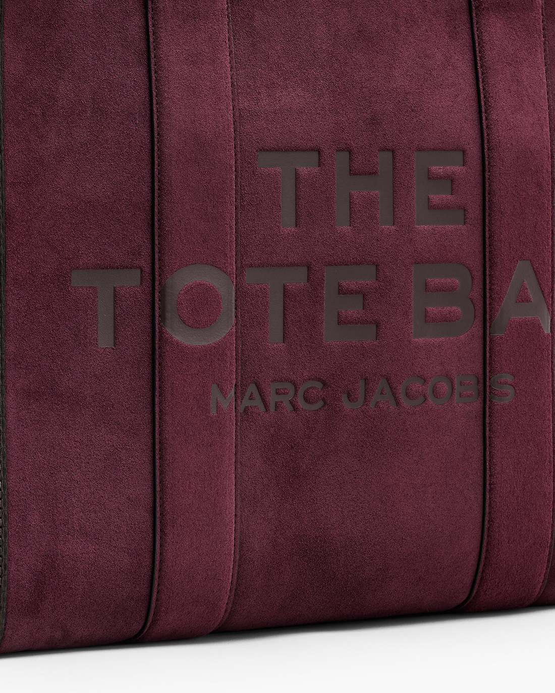 The Suede Large Tote Bag Dark Plum Marc Jacobs