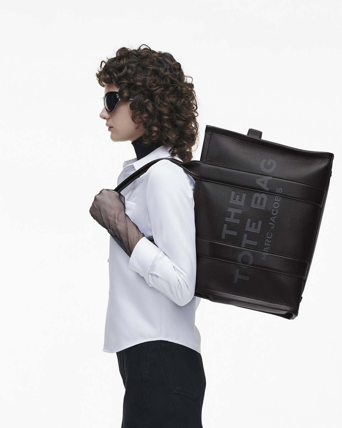 The Leather Large Tote Bag Black Marc Jacobs