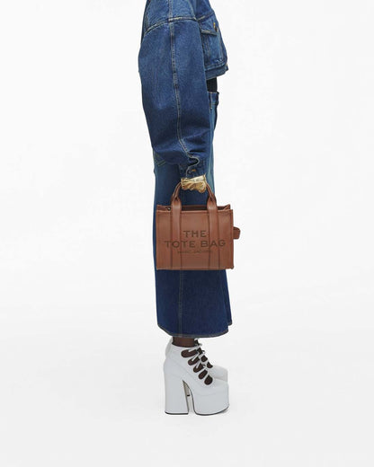 The Leather Small Tote Bag Argan Oil Marc Jacobs