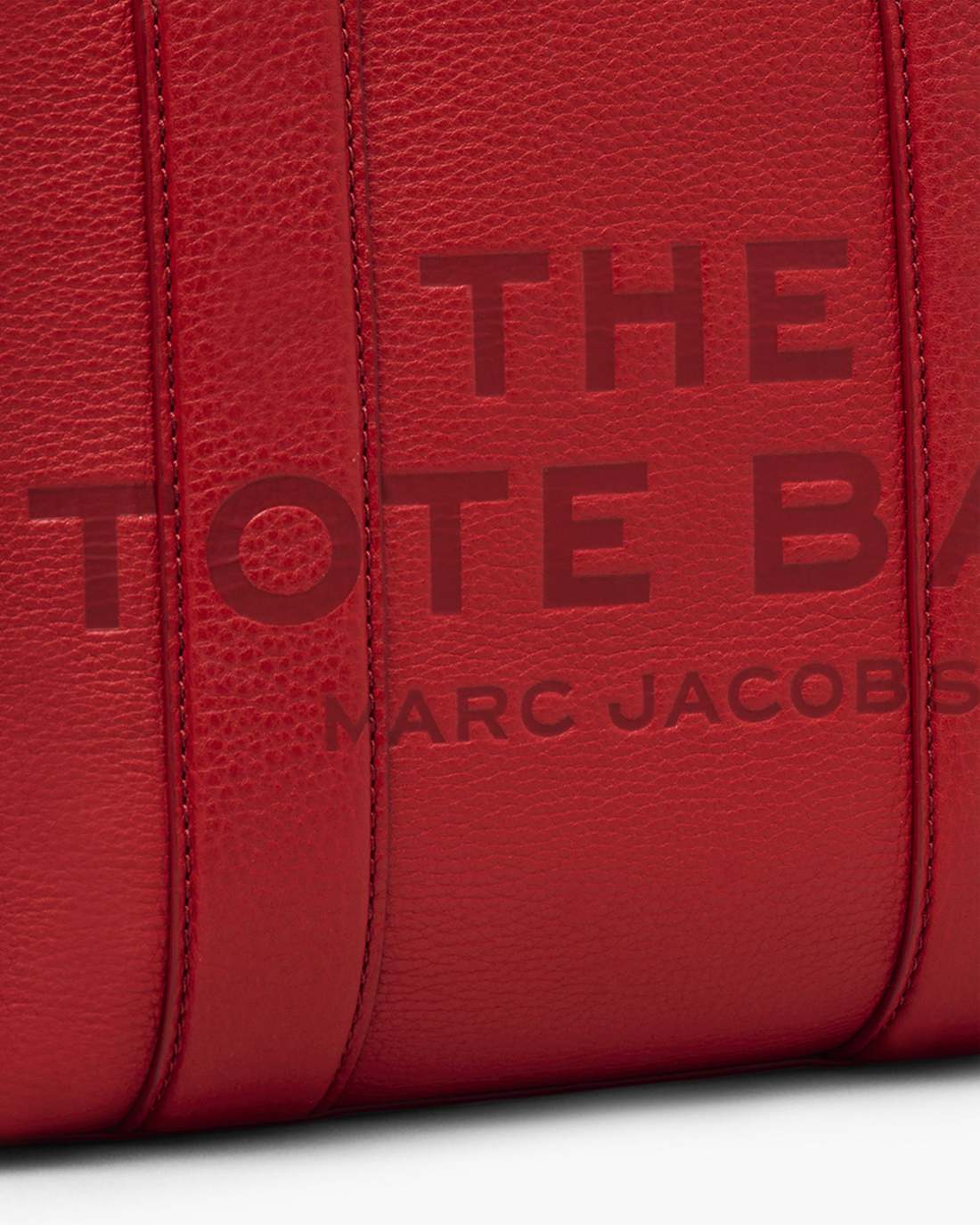 The Leather Small Tote Bag True Red Marc Jacobs