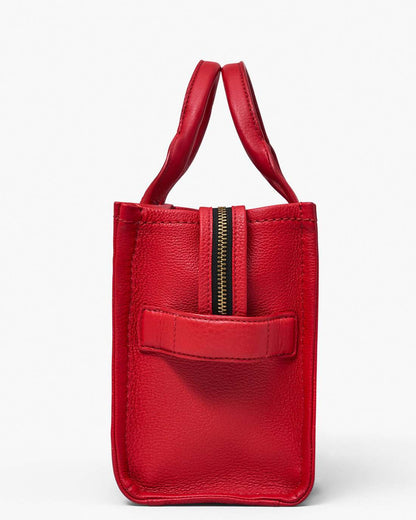The Leather Small Tote Bag True Red Marc Jacobs