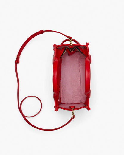 The Leather Small Tote Bag True Red Marc Jacobs