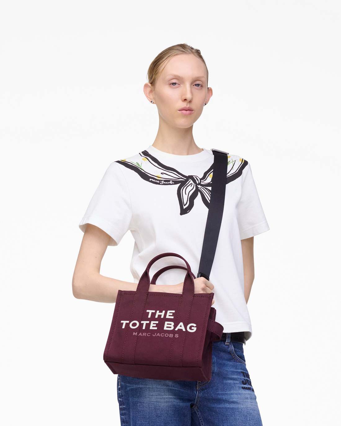The Canvas Small Tote Bag Dark Plum Marc Jacobs