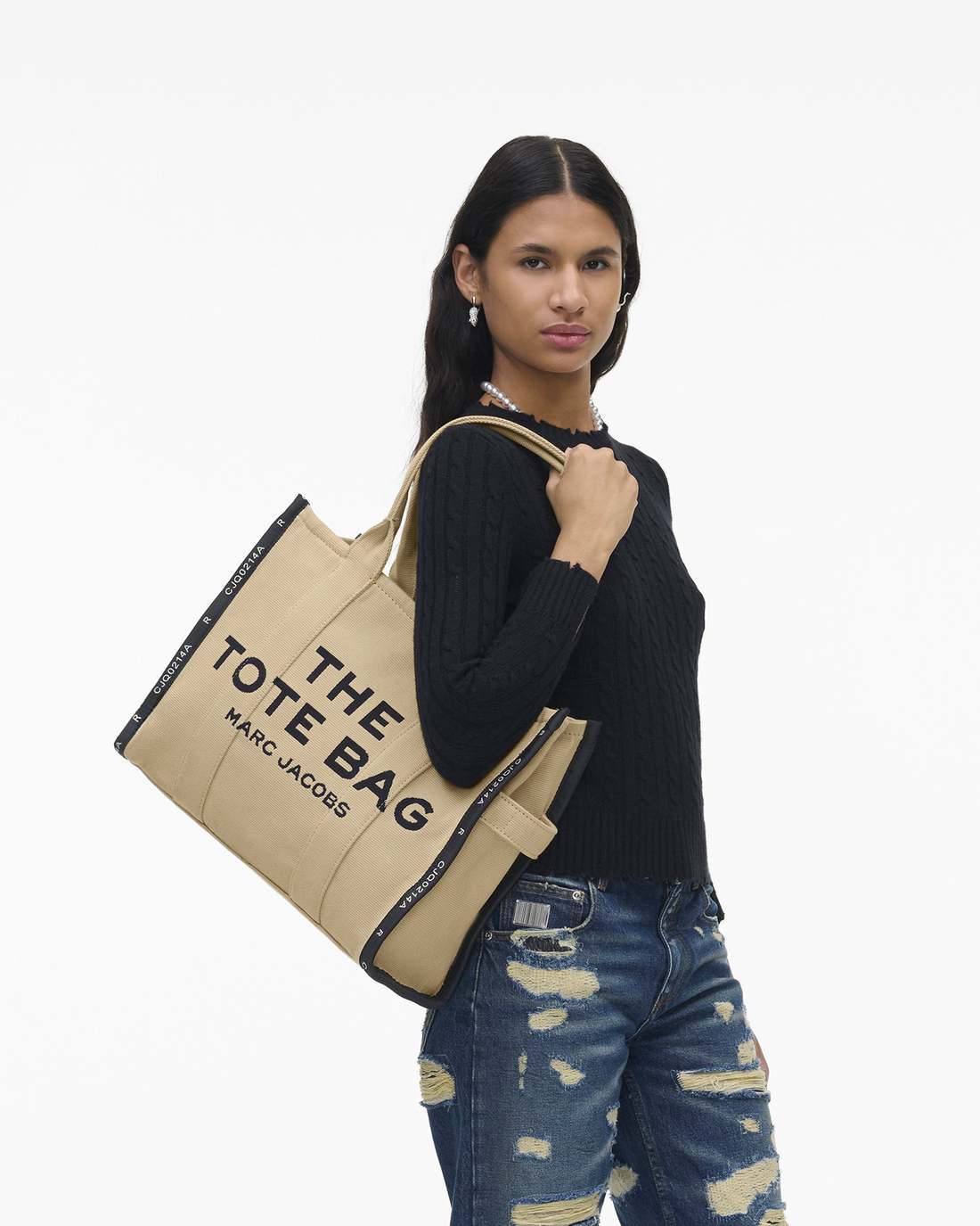 The Jacquard Large Tote Bag Warm Sand Marc Jacobs
