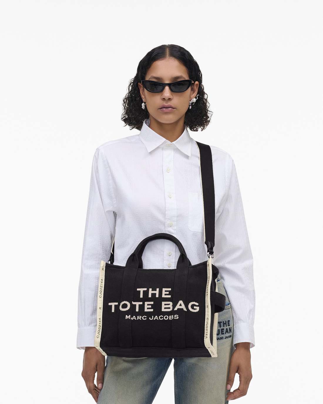 The Jacquard Medium Tote Bag Black Marc Jacobs