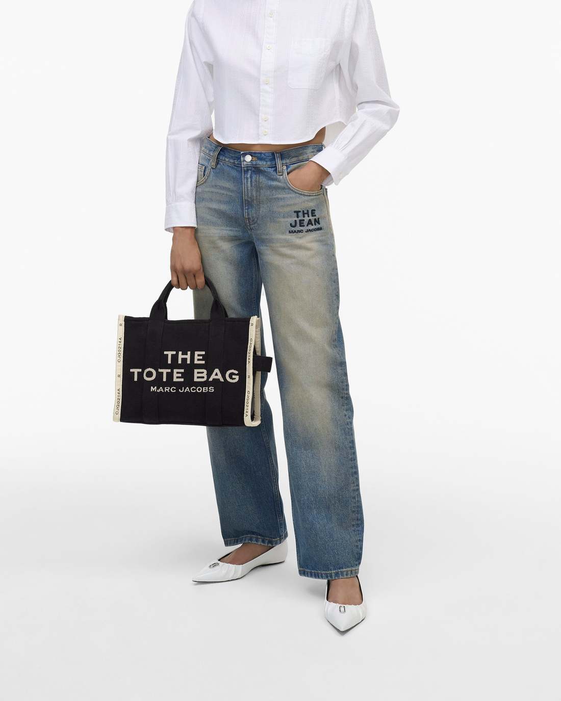 The Jacquard Medium Tote Bag Black Marc Jacobs
