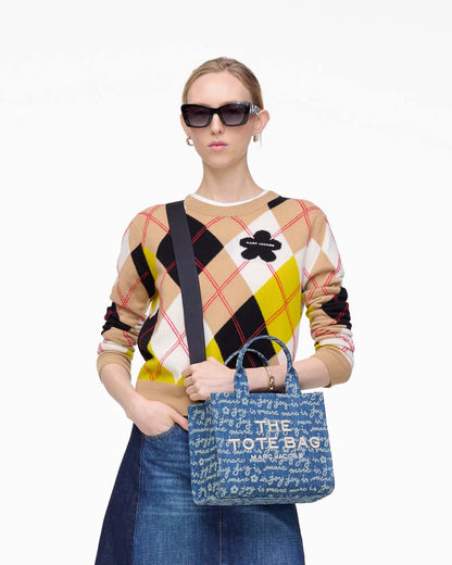 The Joy Denim Small Tote Bag Indigo Multi Marc Jacobs