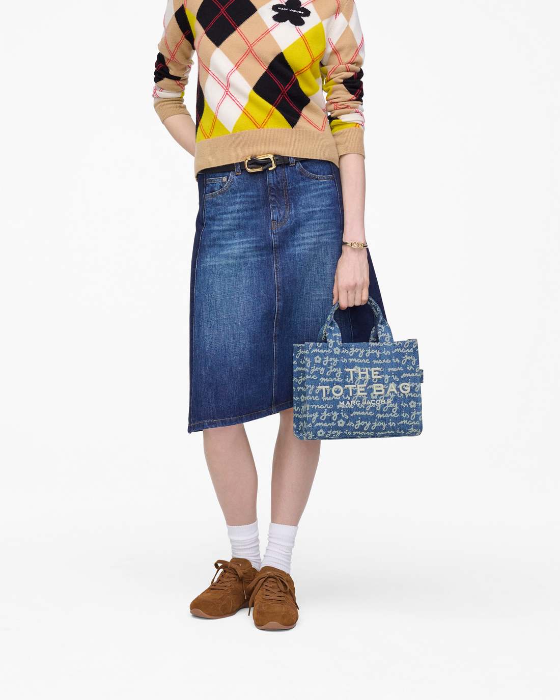 The Joy Denim Small Tote Bag Indigo Multi Marc Jacobs