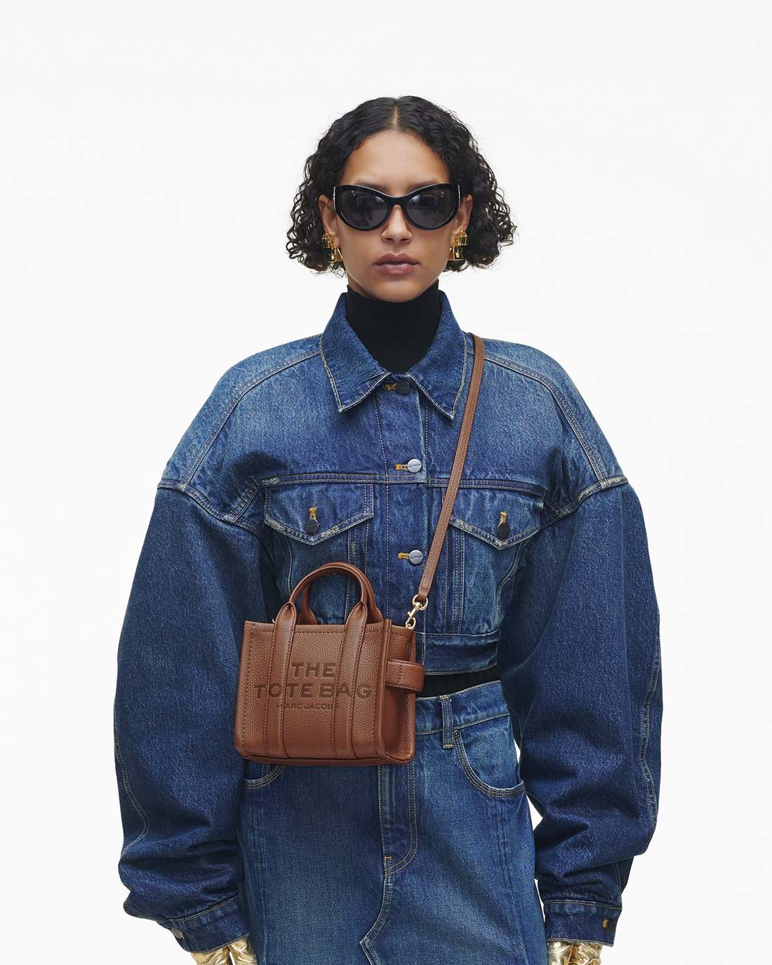 The Leather Crossbody Tote Bag Argan Oil Marc Jacobs