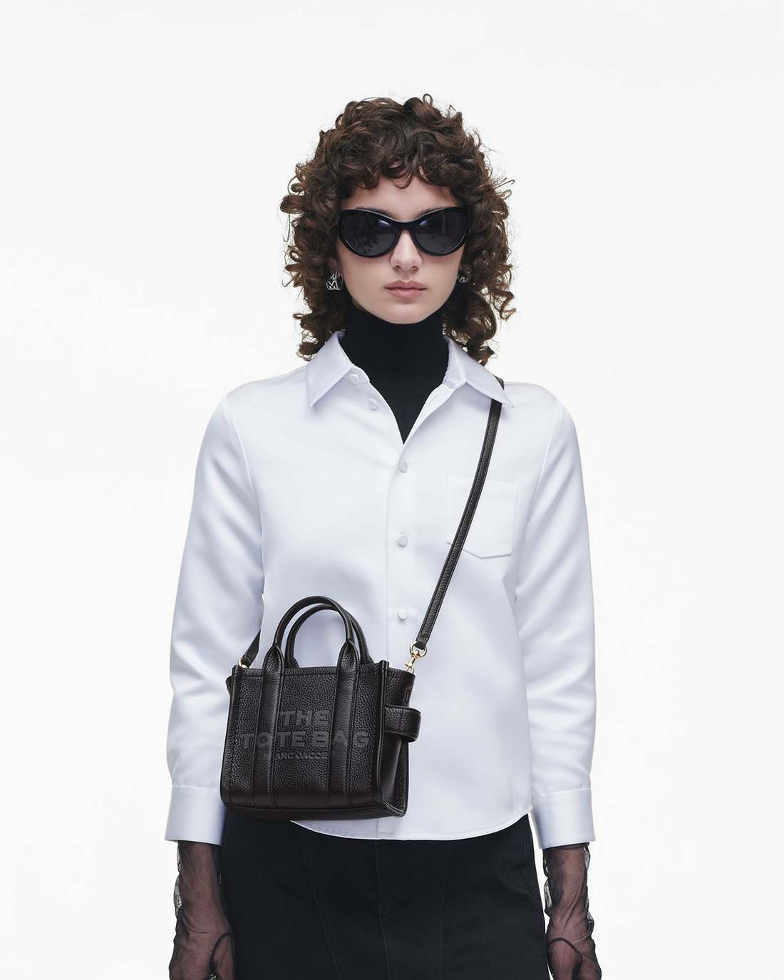 The Leather Crossbody Tote Bag Black Marc Jacobs