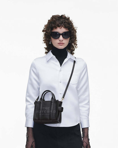The Leather Crossbody Tote Bag Black Marc Jacobs