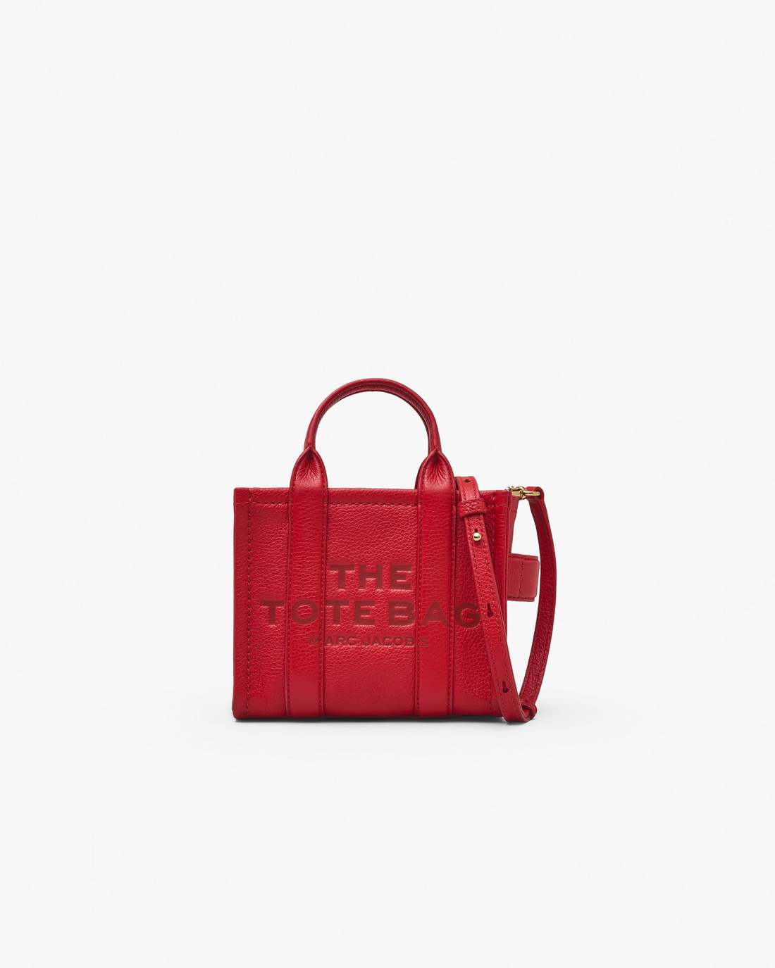 The Leather Crossbody Tote Bag True Red Marc Jacobs