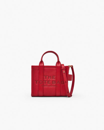 The Leather Crossbody Tote Bag True Red Marc Jacobs