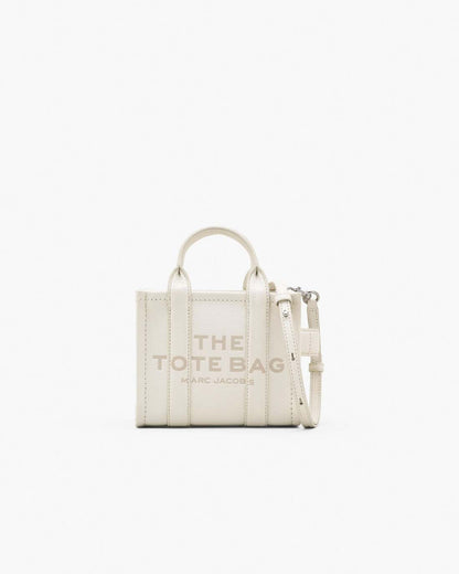 The Leather Crossbody Tote Bag Cotton/Silver Marc Jacobs