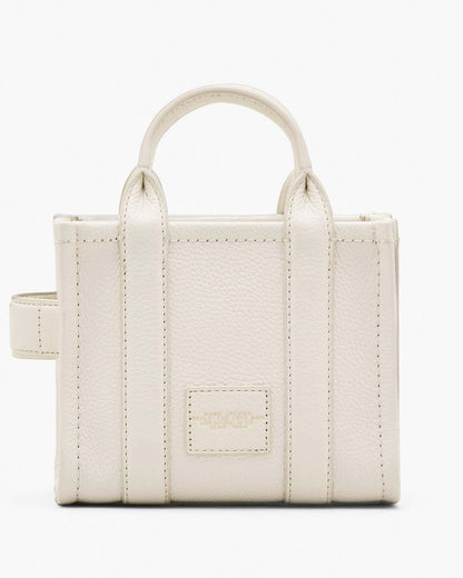 The Leather Crossbody Tote Bag Cotton/Silver Marc Jacobs