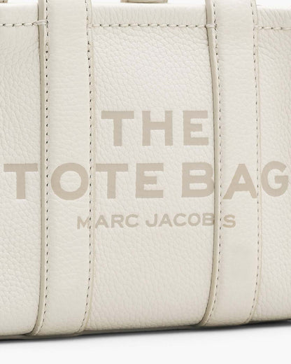 The Leather Crossbody Tote Bag Cotton/Silver Marc Jacobs