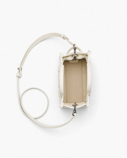 The Leather Crossbody Tote Bag Cotton/Silver Marc Jacobs