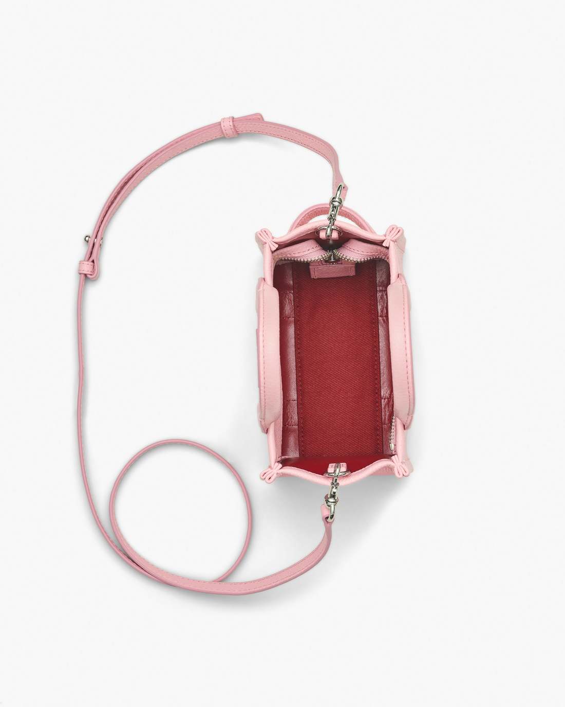 The Leather Crossbody Tote Bag Ribbon Pink Marc Jacobs
