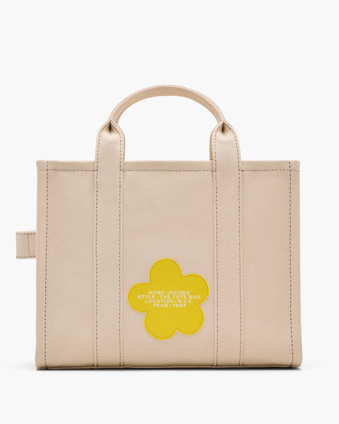 The Daisy Script Canvas Medium Tote Bag Cloud White Multi Marc Jacobs