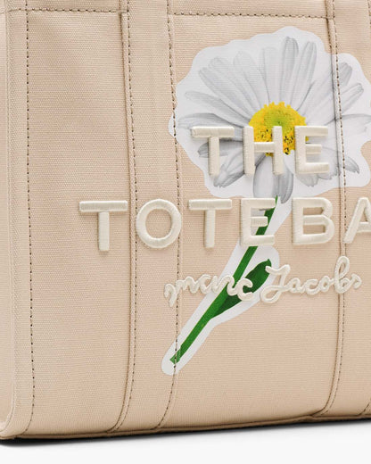 The Daisy Script Canvas Medium Tote Bag Cloud White Multi Marc Jacobs