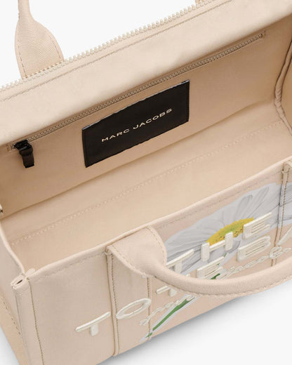 The Daisy Script Canvas Medium Tote Bag Cloud White Multi Marc Jacobs