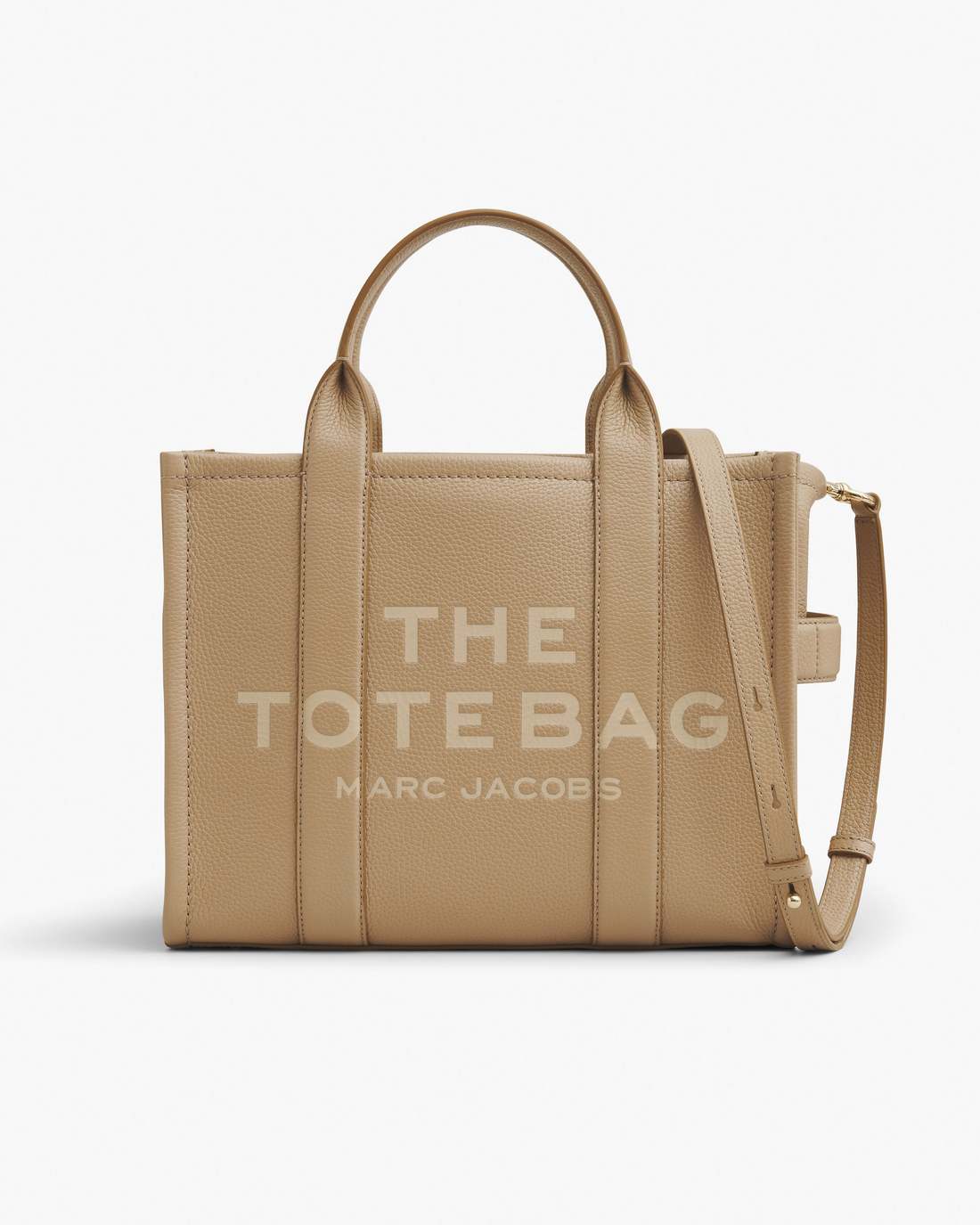 The Leather Medium Tote Bag Camel Marc Jacobs