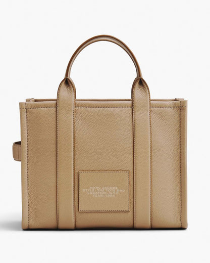 The Leather Medium Tote Bag Camel Marc Jacobs