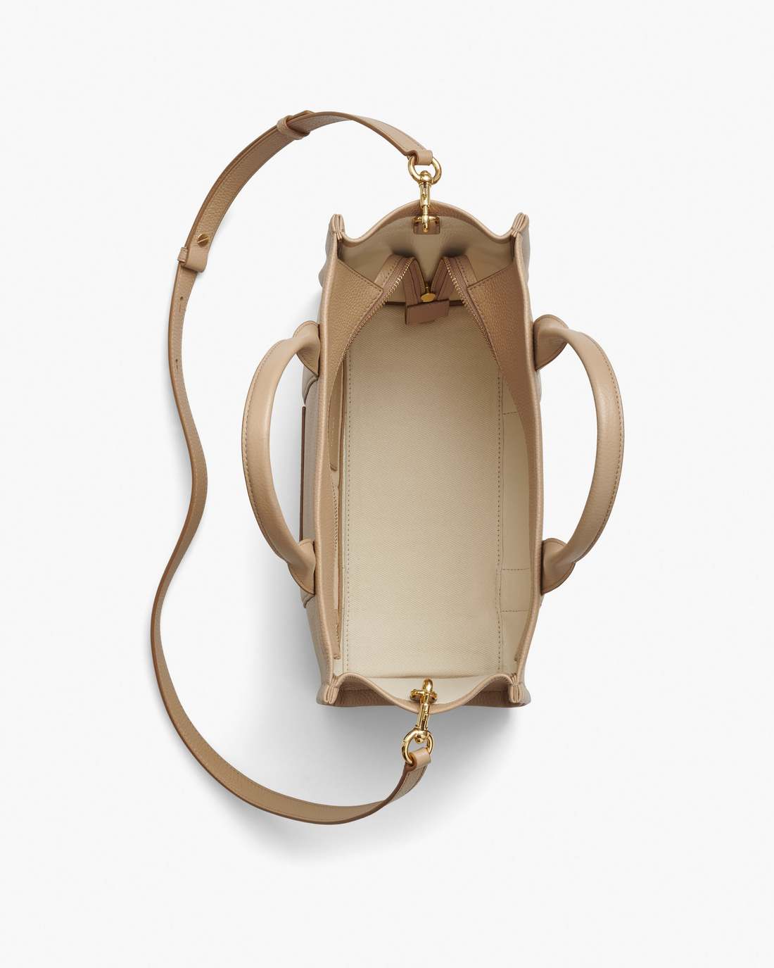 The Leather Medium Tote Bag Camel Marc Jacobs