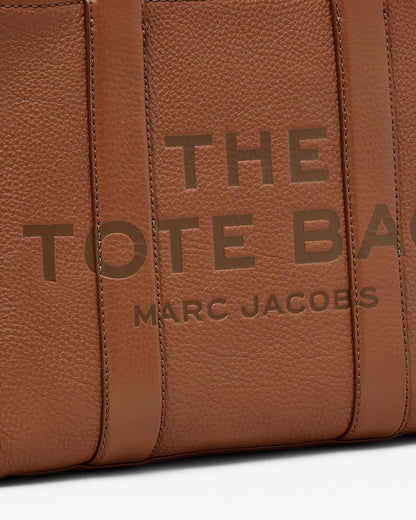 The Leather Medium Tote Bag Argan Oil Marc Jacobs