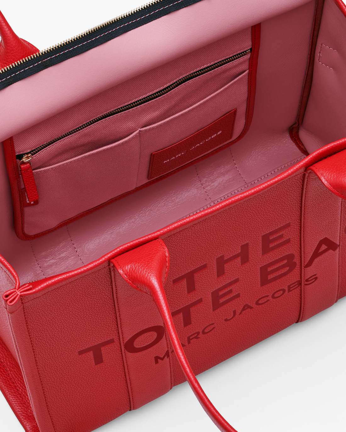 The Leather Large Tote Bag True Red Marc Jacobs