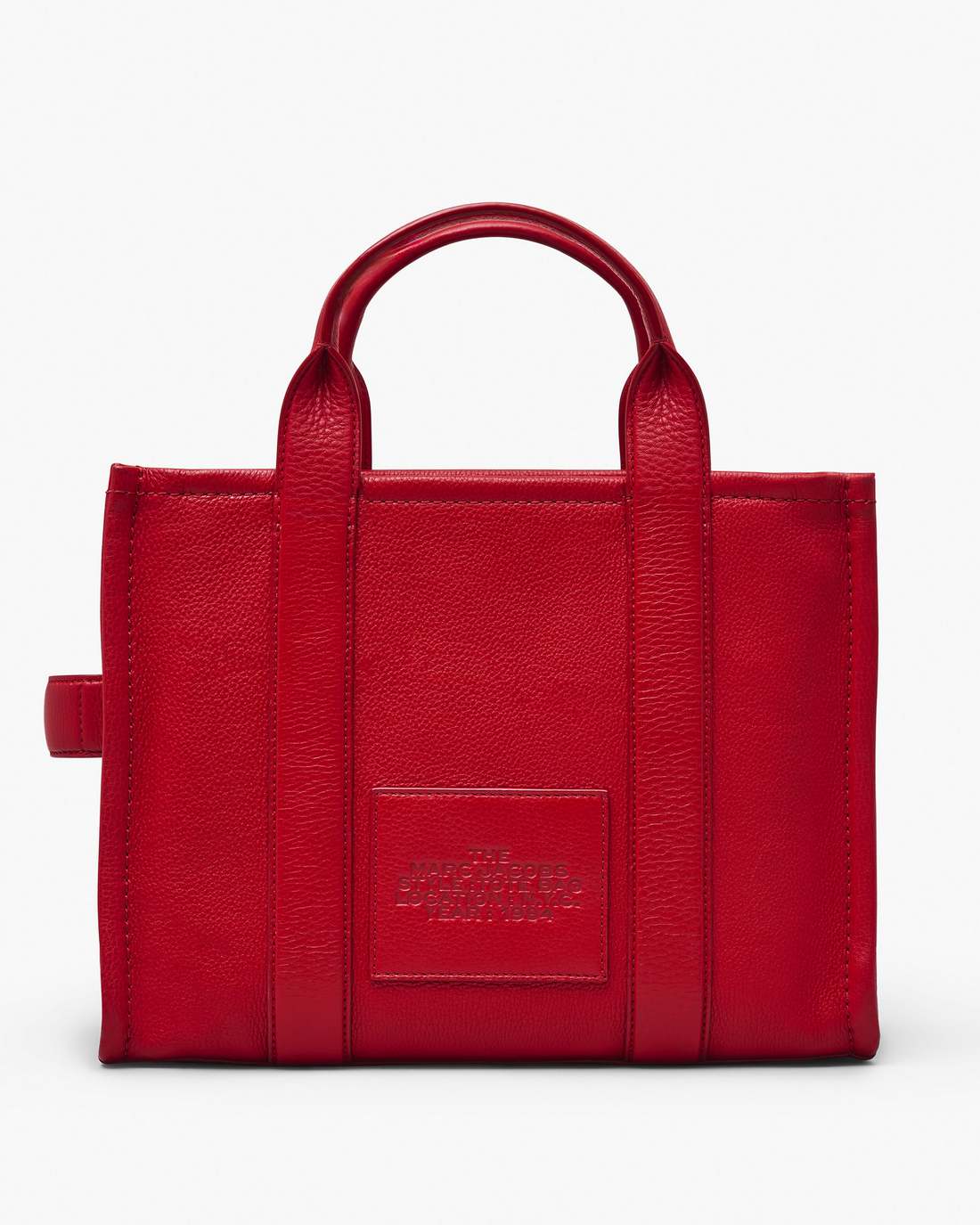 The Leather Medium Tote Bag True Red Marc Jacobs