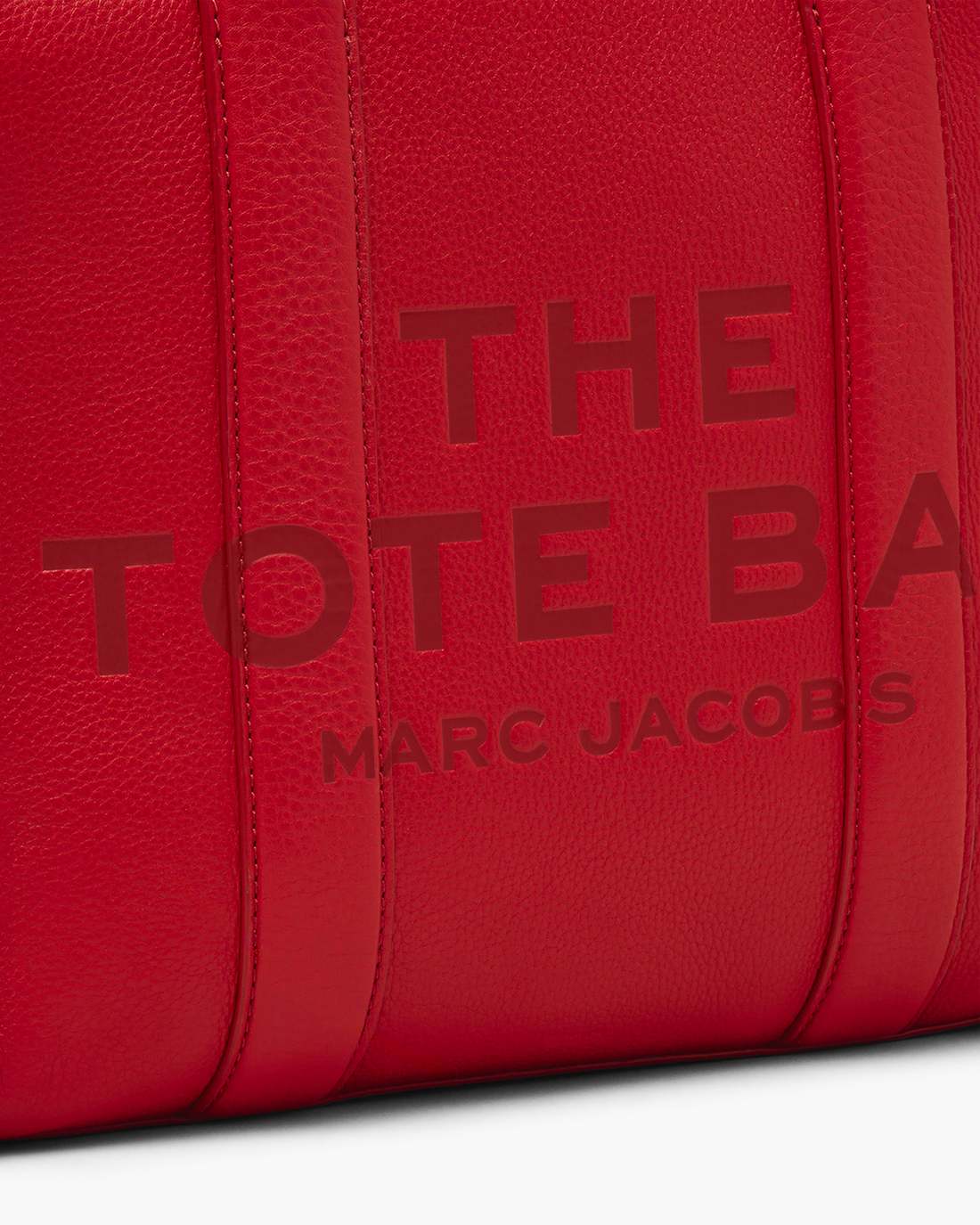 The Leather Medium Tote Bag True Red Marc Jacobs