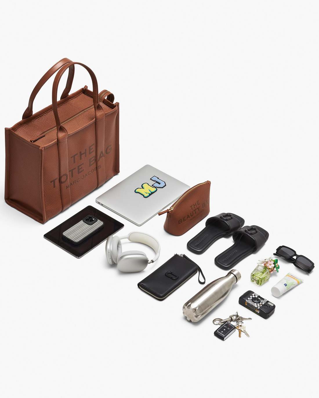 The Leather Large Tote Bag Camel Marc Jacobs