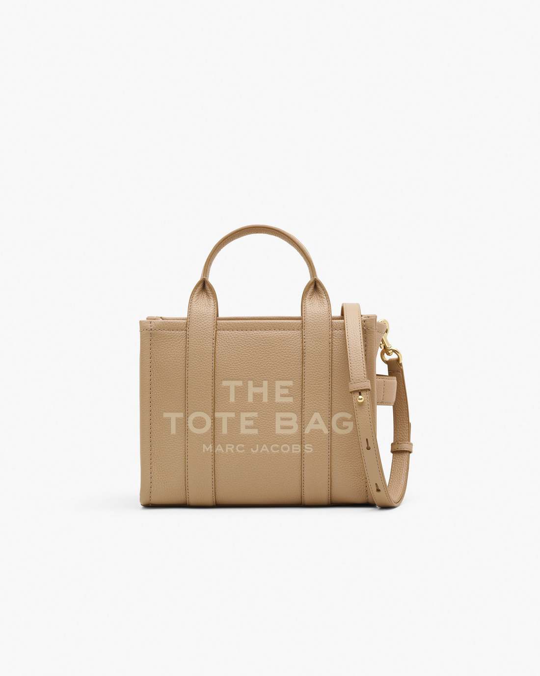 The Leather Small Tote Bag Camel Marc Jacobs