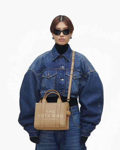 The Leather Small Tote Bag Camel Marc Jacobs