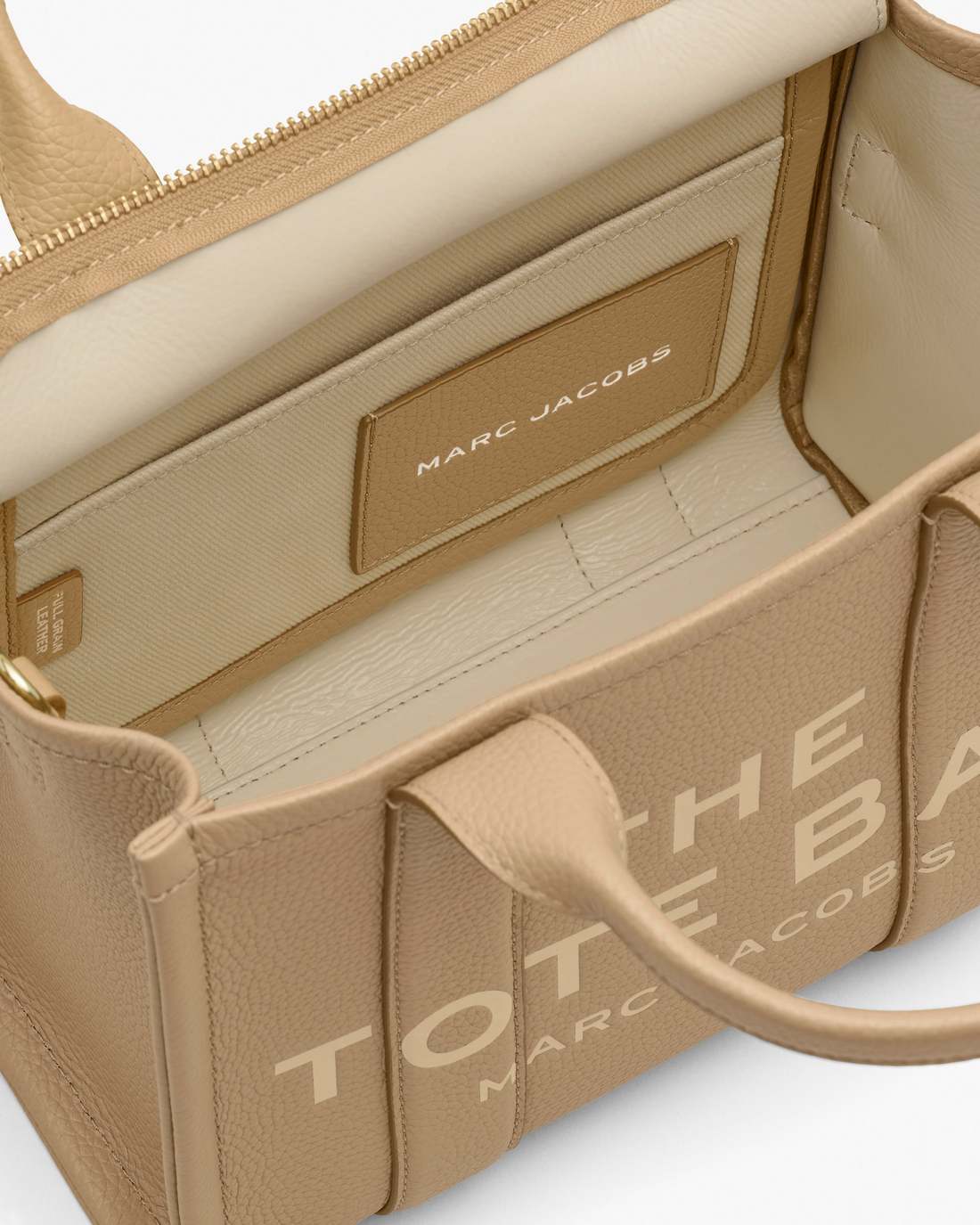 The Leather Small Tote Bag Camel Marc Jacobs