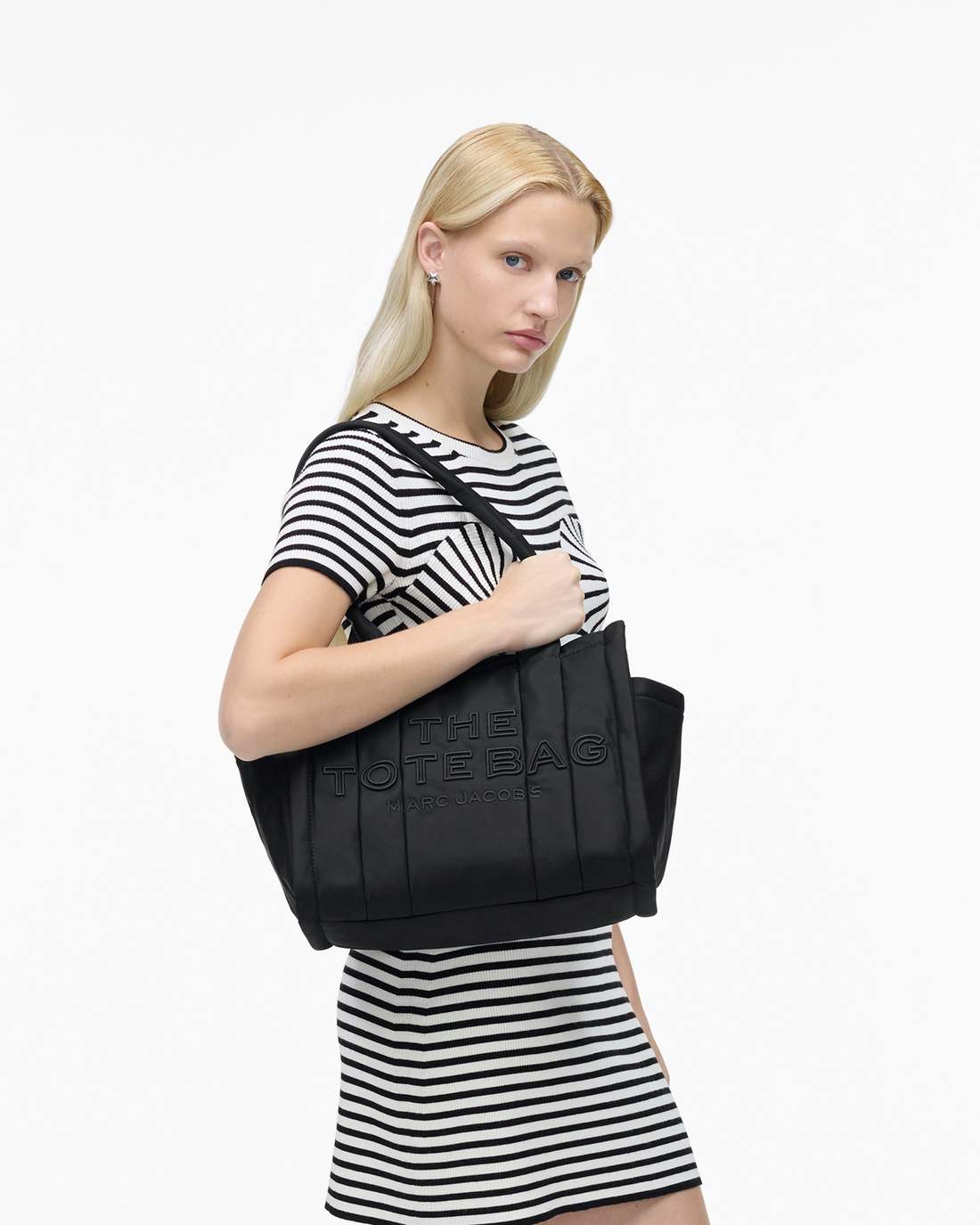 The Puffy Nylon Medium Tote Bag Black Marc Jacobs