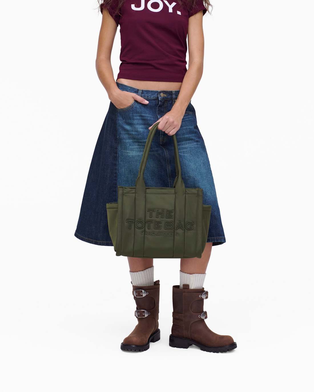 The Puffy Nylon Medium Tote Bag Army Green Marc Jacobs