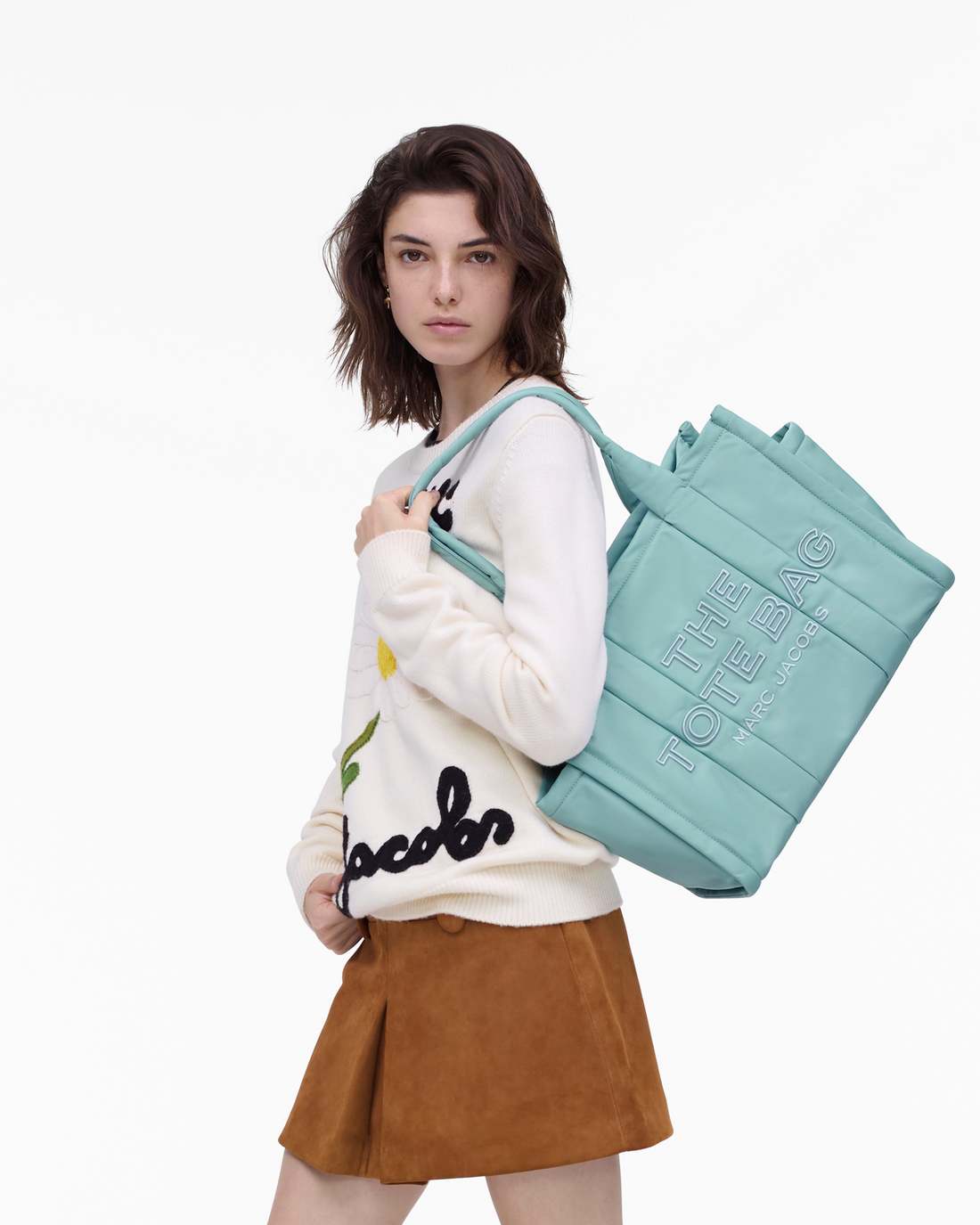 The Puffy Nylon Large Tote Bag Sky Blue Marc Jacobs