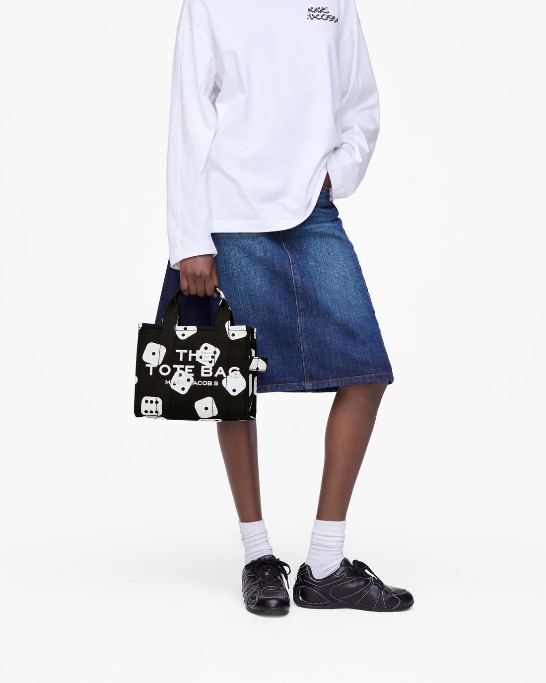 Derrick Adams X Marc Jacobs Canvas Small Tote Bag Black/White Marc Jacobs
