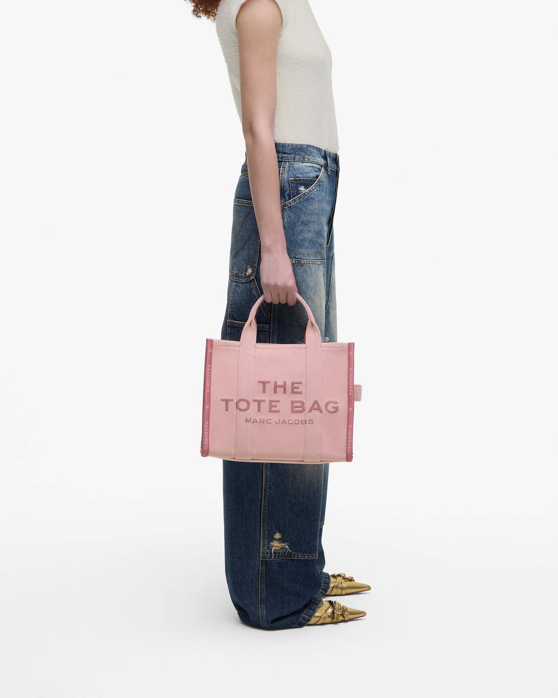 The Jacquard Medium Tote Bag Rose Marc Jacobs