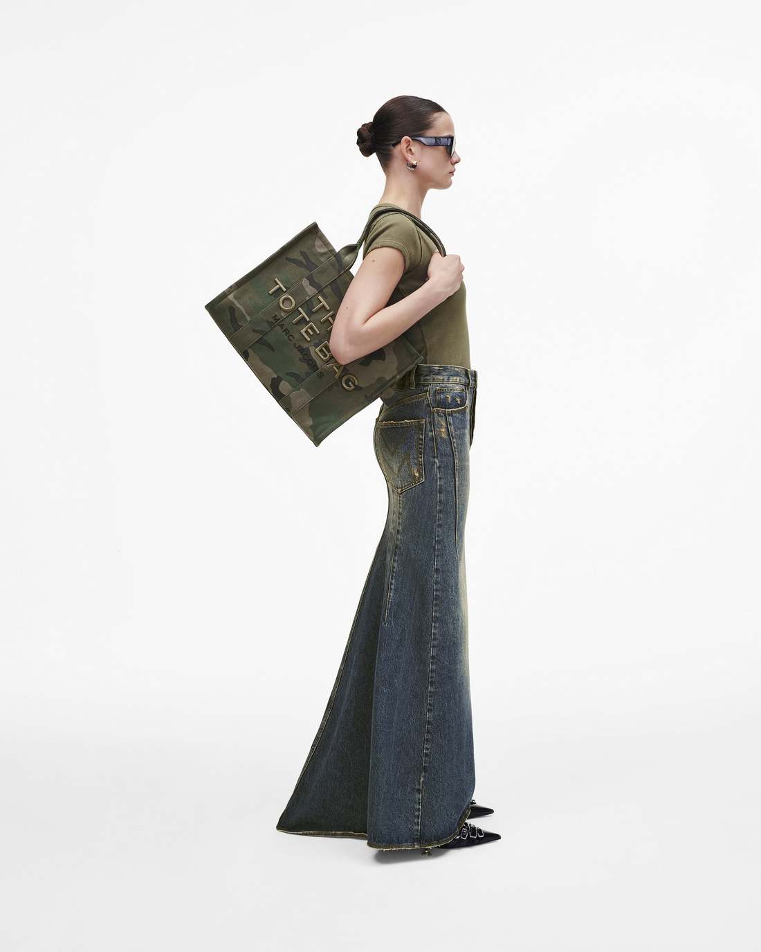The Camo Jacquard Large Tote Bag Camo Multi Marc Jacobs