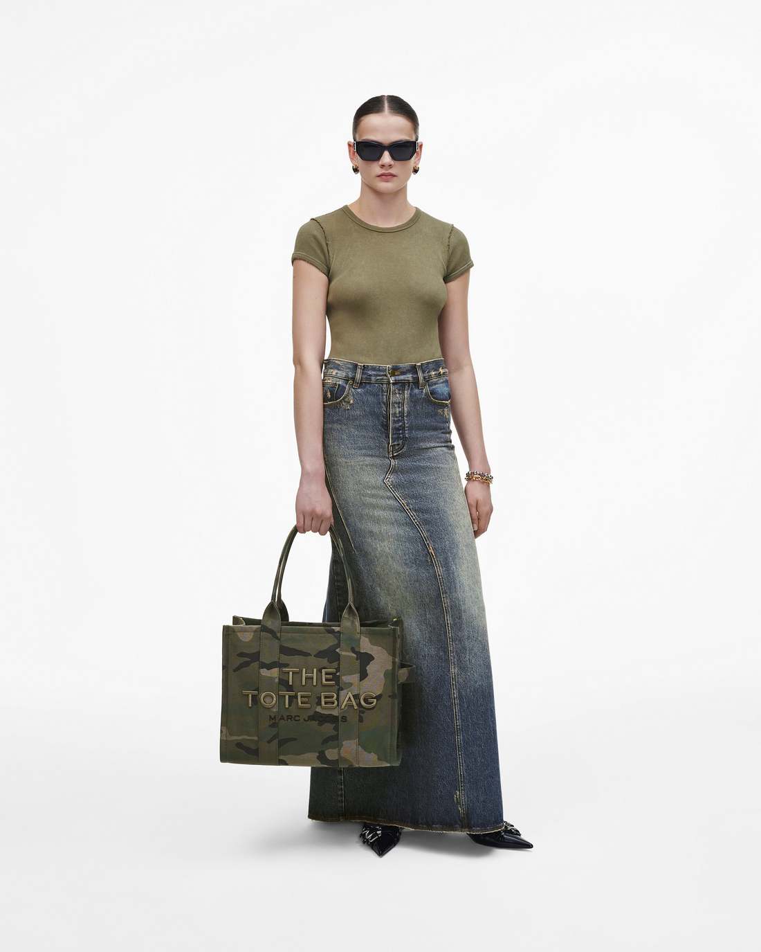 The Camo Jacquard Large Tote Bag Camo Multi Marc Jacobs